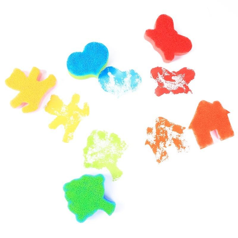 海綿 海綿拓印印章 數字繪畫海綿刷 塗鴉 拓印 印章 數字圖案海綿印章 幼兒繪畫教具-細節圖9