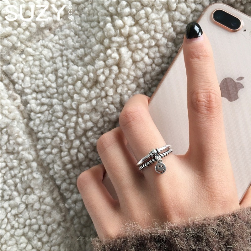 【ST🍓】純銀戒指 活圍 韓國ins風 設計感戒指 s925純銀戒 買就送拭銀布 限量售完為止 不易撞款-細節圖6