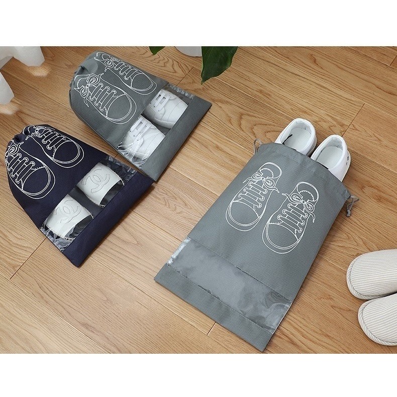 【ST🍓】旅行鞋袋 防塵袋 束口鞋袋 鞋袋 收納 鞋子束口袋 防水袋 旅行 加厚 鞋子收納袋 台灣出貨 現貨 快速出貨-細節圖2