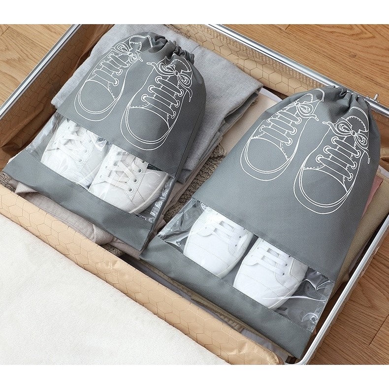 【ST🍓】旅行鞋袋 防塵袋 束口鞋袋 鞋袋 收納 鞋子束口袋 防水袋 旅行 加厚 鞋子收納袋 台灣出貨 現貨 快速出貨-細節圖4