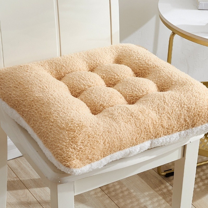 【ST🍓】羊羔絨 毛絨椅墊 榻榻米坐墊 毛毯坐墊 懶人座墊 暖色系 沙發靠墊 蒲團 座墊 墊子 日式 和式餐椅 現貨-細節圖6
