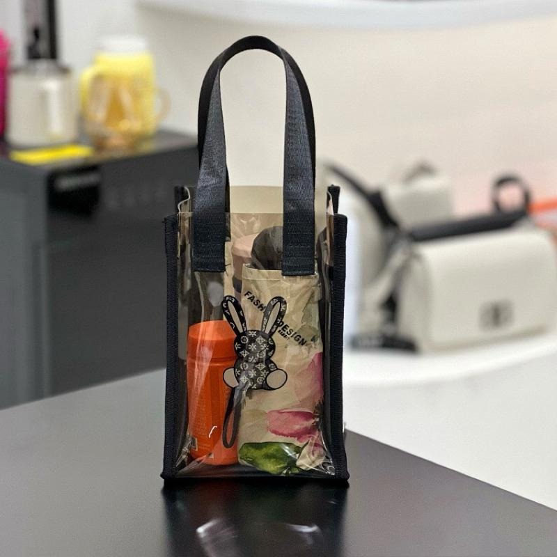 【ST🍓】台灣出貨 茶系透明小提袋 水壺提袋 保溫瓶提袋 小提袋 透明提袋 禮物袋 防水袋-細節圖6