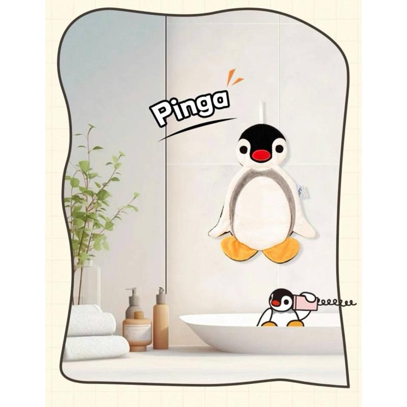 【ST🍓台南正版】Pingu 擦手巾 （送貼紙）擦手布 吸水速乾 可掛式擦手毛巾 擦手布 擦碗巾 Pingu擦手巾-細節圖6