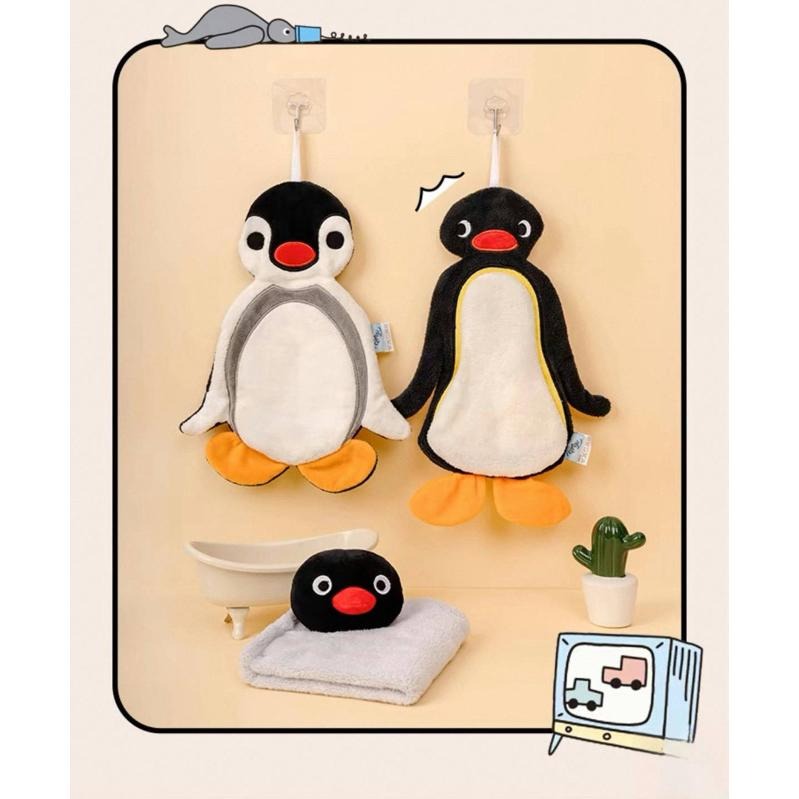 【ST🍓台南正版】Pingu 擦手巾 （送貼紙）擦手布 吸水速乾 可掛式擦手毛巾 擦手布 擦碗巾 Pingu擦手巾-細節圖8