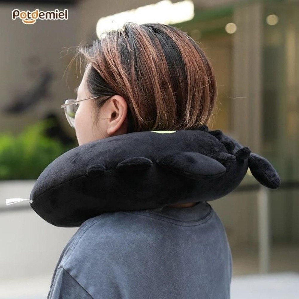 正版授權🍓無牙頸枕 午休枕 無牙飛機枕 無牙周邊 頸枕-細節圖5