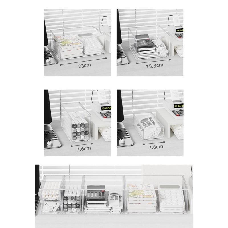 可開收據【ST🍓台南】桌面收納盒收納小抽屜 壓克力收納盒 疊加收納盒 組合收納盒 收納盒 收納抽屜 組合式抽屜收納-細節圖7