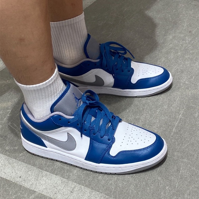 Air Jordan 1 Low 男鞋 白藍灰 黑白 影子灰 奶茶色 灰白 AJ1 女鞋 飛人喬丹 1代 低筒 休閒鞋-細節圖3