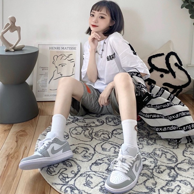 Air Jordan 1 Low 男鞋 aj1 低筒 女鞋 灰白 煙灰 黑白 灰 紅黑腳趾 黑紅 飛人喬登 1代 籃球鞋-細節圖5