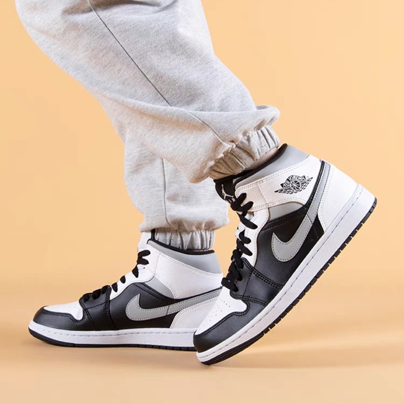 Air Jordan 1 Mid 男鞋 白紅 小芝加哥 黑紅 冰藍 黑白 煙灰 灰白 黑曜石 AJ1 女鞋 中筒 籃球鞋-細節圖7