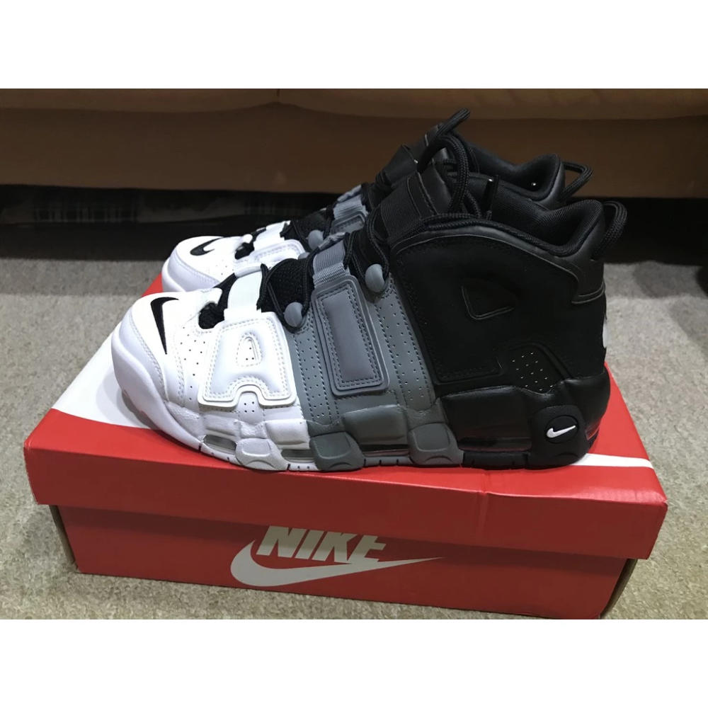 NIKE AIR MORE UPTEMPO TRI-COLOR 黑灰白 三色 921948-002-細節圖2