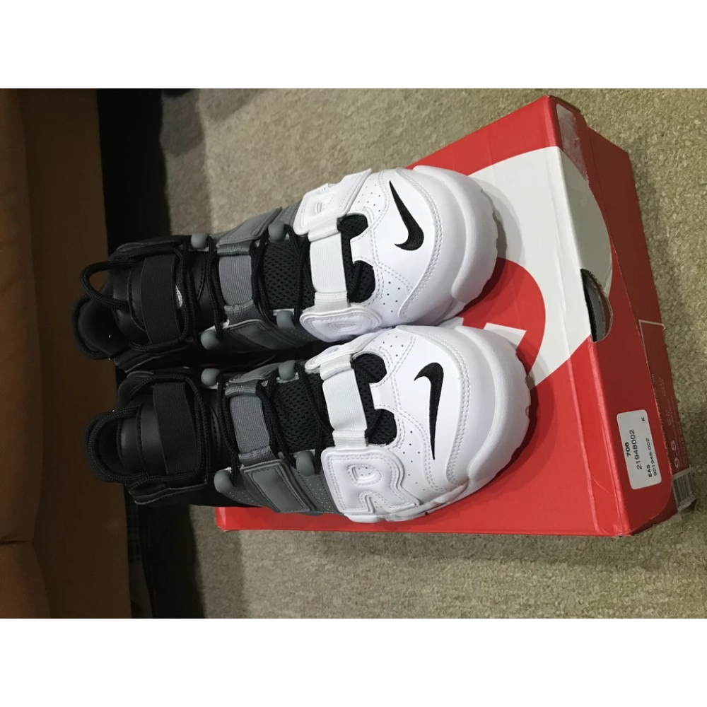 NIKE AIR MORE UPTEMPO TRI-COLOR 黑灰白 三色 921948-002-細節圖3