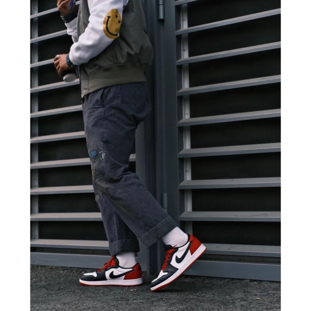 Air Jordan 1 Low OG Black Toe 黑紅 黑白 黑腳趾 CZ0790-106-細節圖5