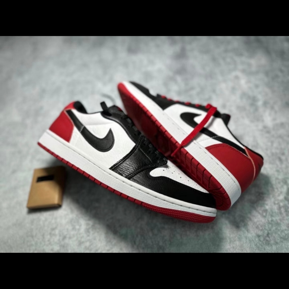 Air Jordan 1 Low OG Black Toe 黑紅 黑白 黑腳趾 CZ0790-106-細節圖8