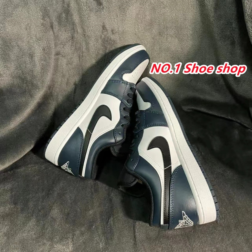 Air Jordan 1 Low “Dark Teal” 深青 復古休閒 553558-411-細節圖6