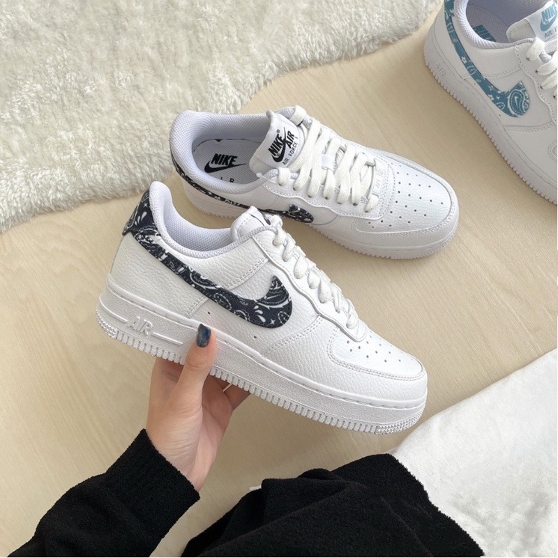 Nike Air Force 1 變形蟲 白藍 水藍 黑白 全白 AF1 情侶鞋 DH4406-100/101-細節圖3