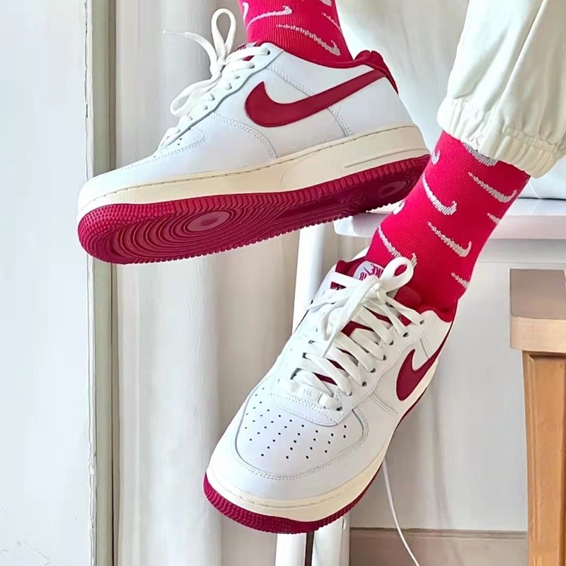 Nike Air Force 1 07 LV8 白藍 白綠 白紅 AF1 復古休閒鞋DO5220-141/131/161-細節圖6