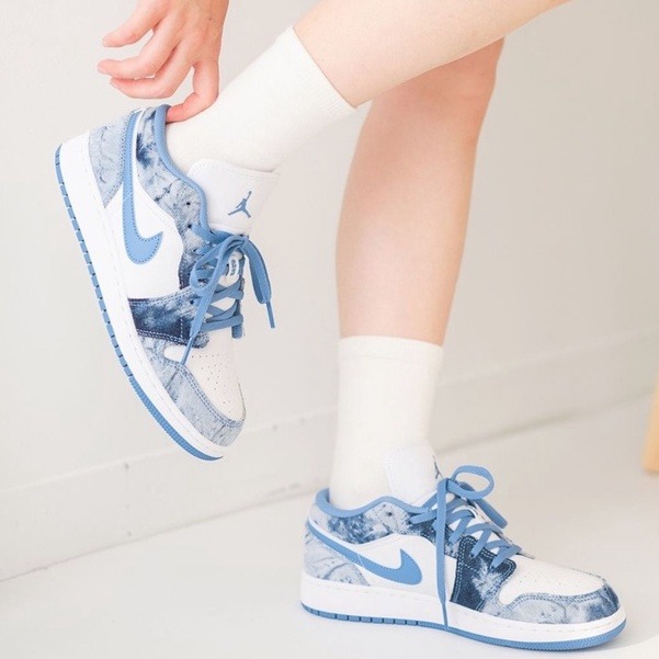 Air Jordan 1 Low Concord 黑白 熊貓 白藍 康扣 漆皮 AJ1 情侶鞋 DV1309-100-細節圖6