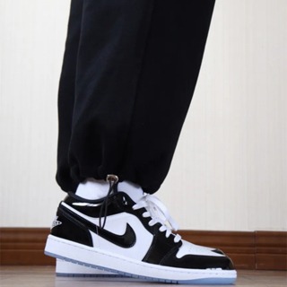 Air Jordan 1 Low Concord 黑白 熊貓 白藍 康扣 漆皮 AJ1 情侶鞋 DV1309-100-細節圖7