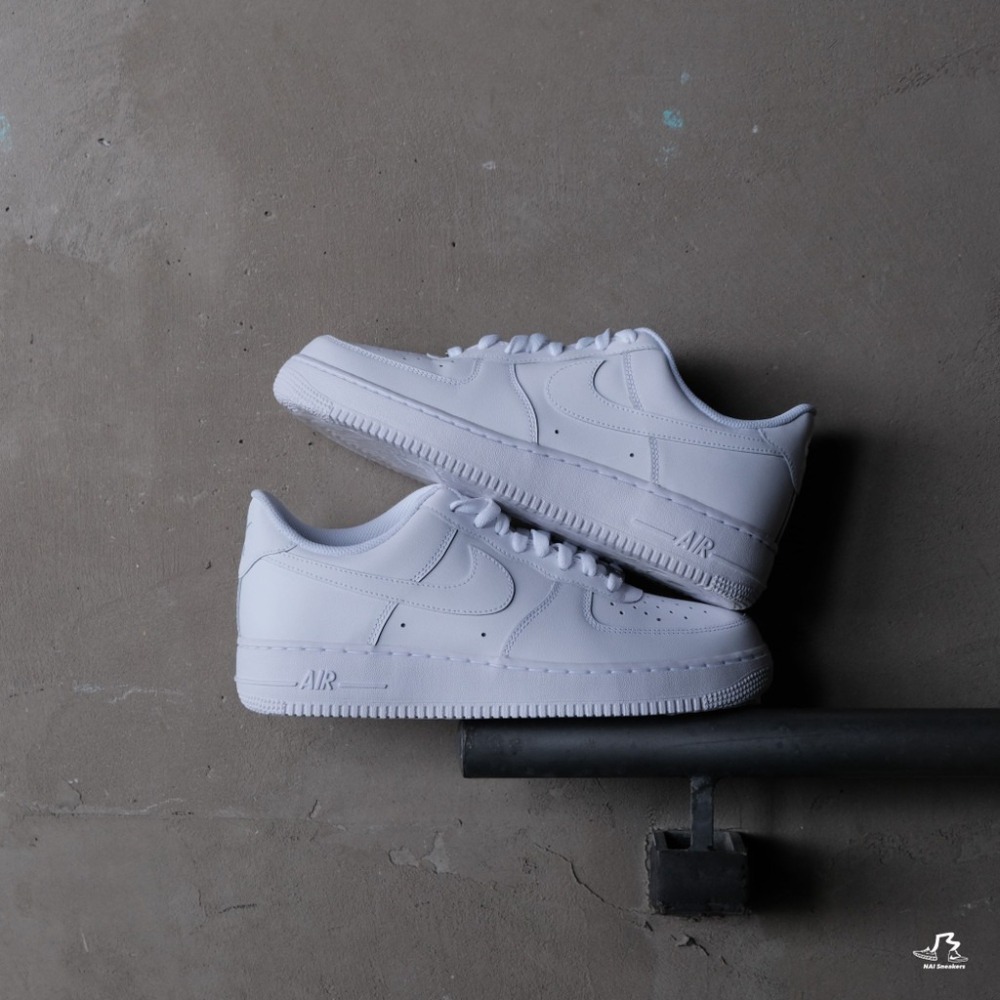 Nike Air Force 1 全白 經典款 鐵牌 CW2288-111 男女休閒運動鞋-細節圖3