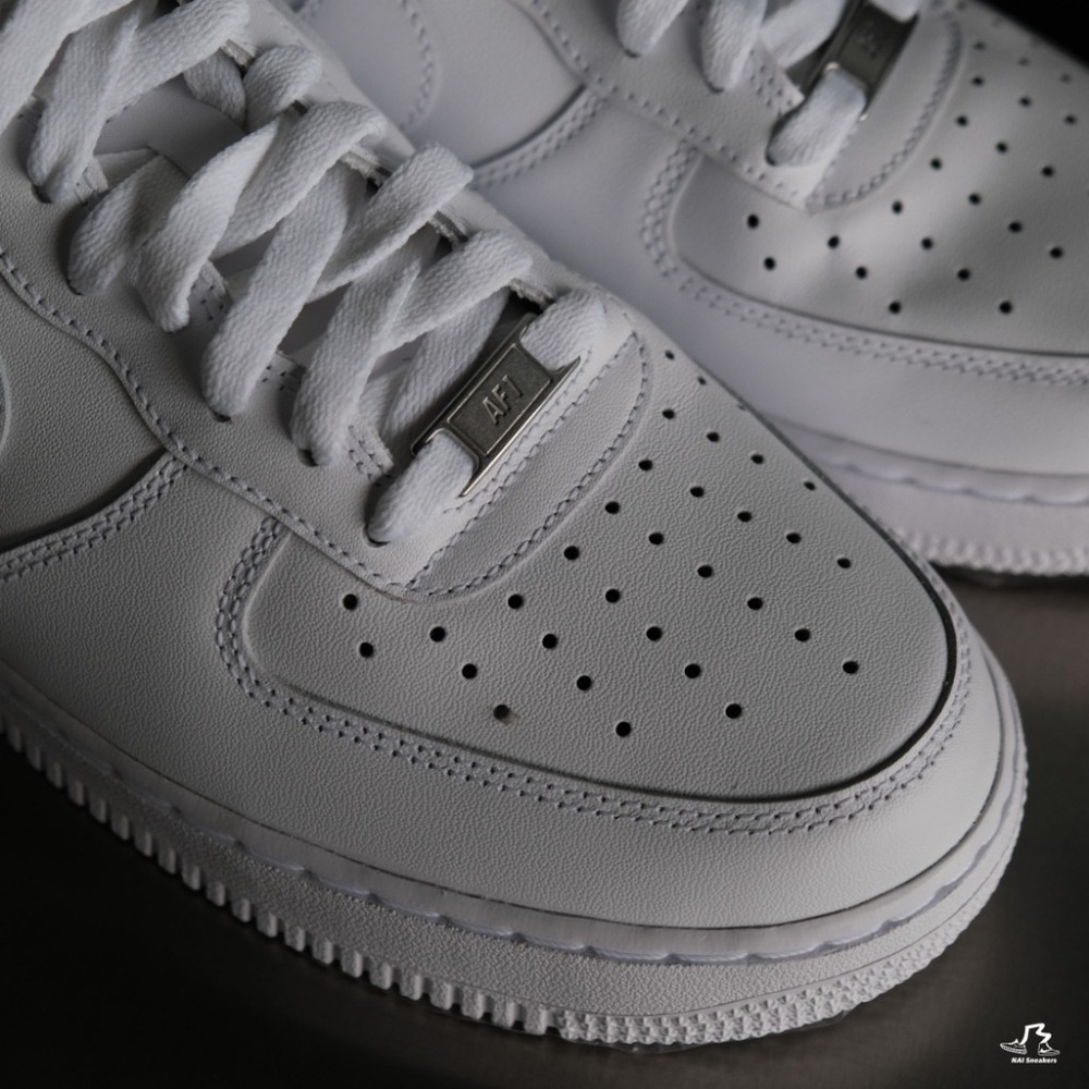 Nike Air Force 1 全白 經典款 鐵牌 CW2288-111 男女休閒運動鞋-細節圖5
