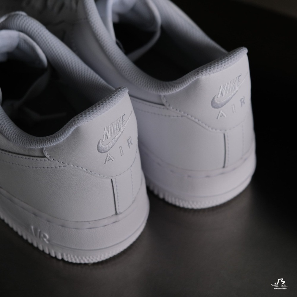 Nike Air Force 1 全白 經典款 鐵牌 CW2288-111 男女休閒運動鞋-細節圖6