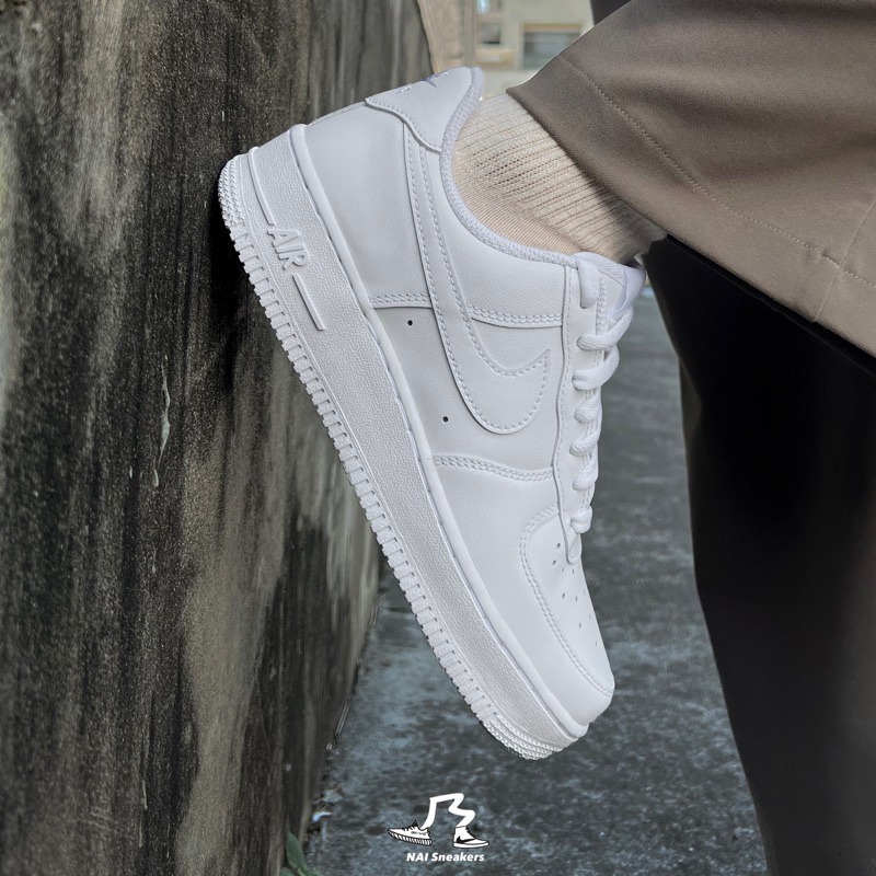 Nike Air Force 1 全白 經典款 鐵牌 CW2288-111 男女休閒運動鞋-細節圖7