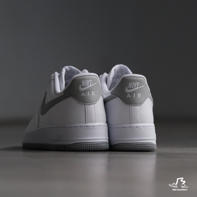 Nike Air Force1 灰白 煙雨灰 FJ4146-100 鐵牌 AF1 休閒鞋-細節圖7