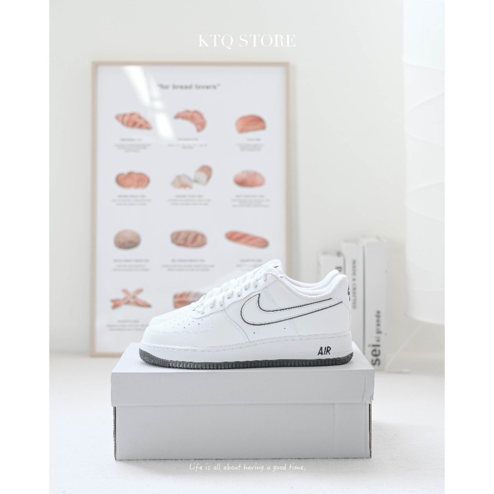 Nike Air Force 1 Low White Black 滾邊黑 DV0788-103-細節圖4
