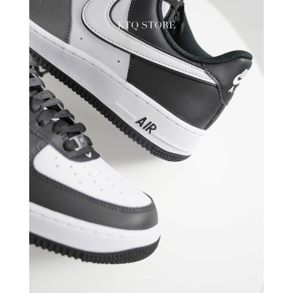 Nike Air Force 1 Low 休閒 白黑 熊貓 DV0788-001-細節圖4