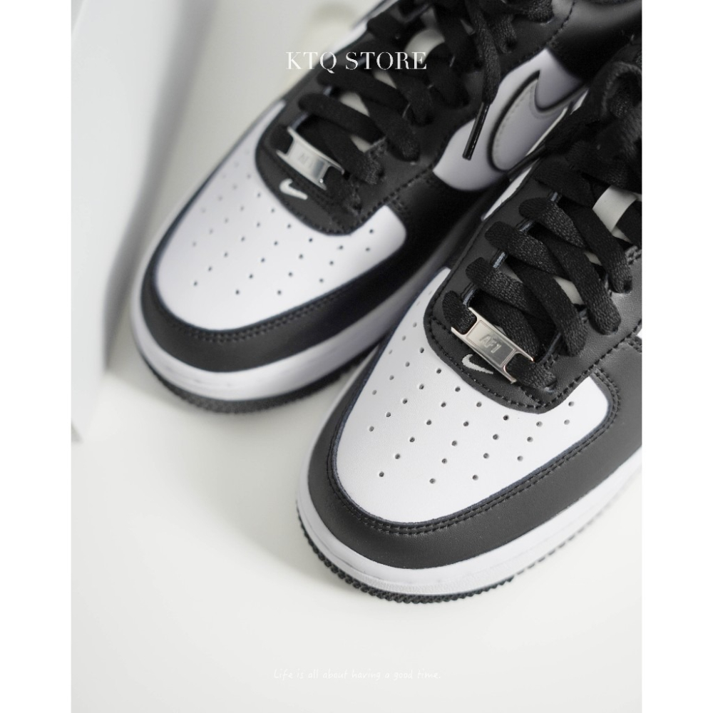 Nike Air Force 1 Low 休閒 白黑 熊貓 DV0788-001-細節圖5