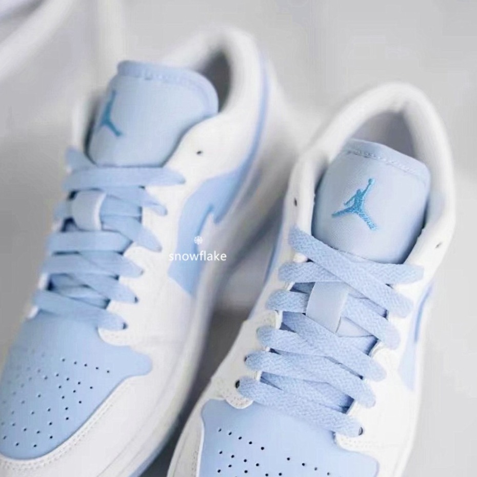 Nike Αir Jordan 1 Low Ice Blue 冰藍 板鞋 白藍 复古篮球鞋 休閒鞋 DV1299-104-細節圖3