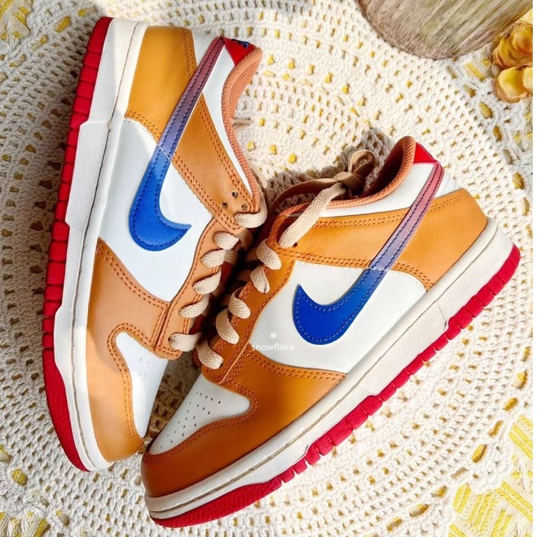 Nike Dunk Low GS Orange Blue 板鞋 芬達 橘子汽水經典 休閒鞋 白橙藍 DH9765-101-細節圖3