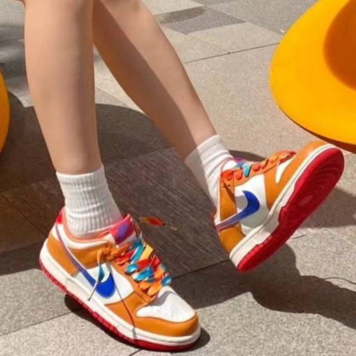 Nike Dunk Low GS Orange Blue 板鞋 芬達 橘子汽水經典 休閒鞋 白橙藍 DH9765-101-細節圖7