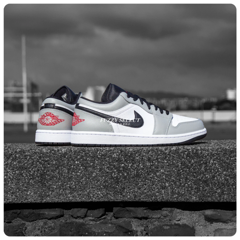 Air Jordan 1 Low Light Smoke Grey 灰白黑 煙灰 黑灰 553558-030-細節圖2
