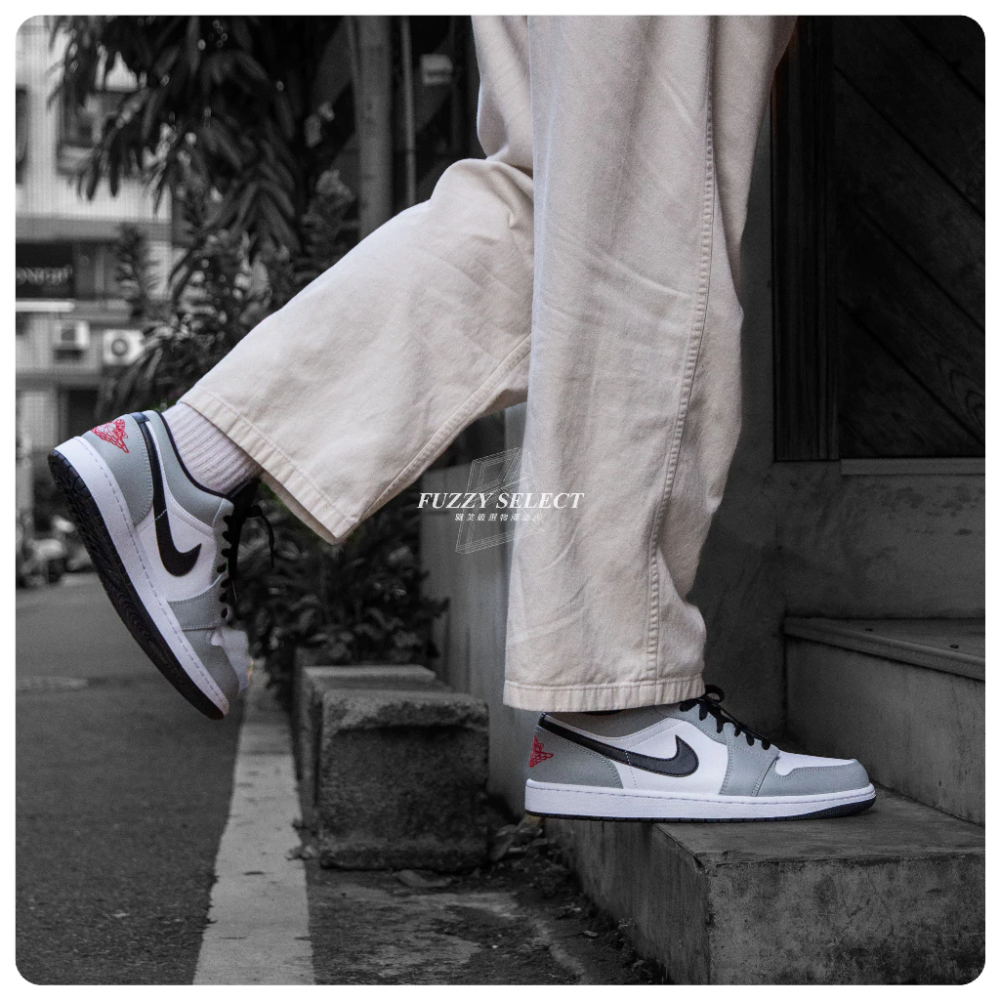 Air Jordan 1 Low Light Smoke Grey 灰白黑 煙灰 黑灰 553558-030-細節圖7