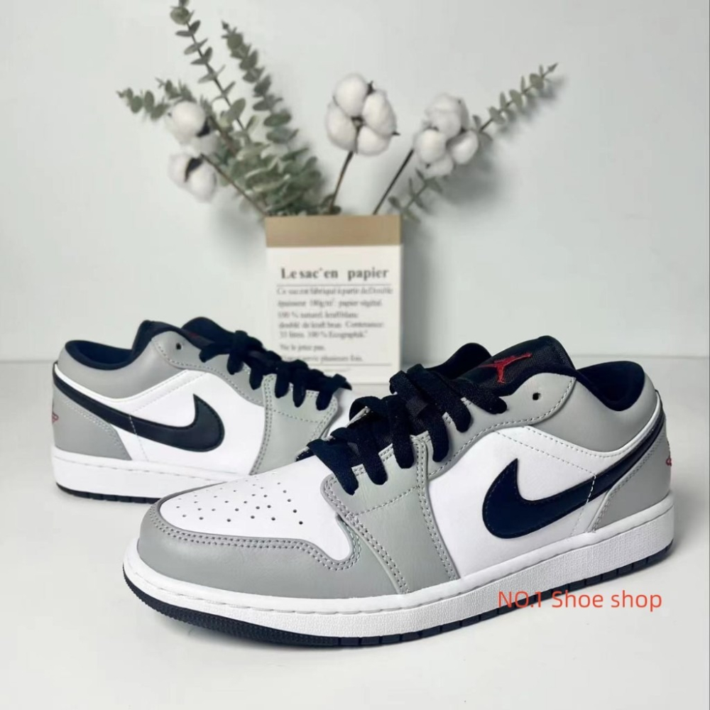 Air Jordan 1 Low Light Smoke Grey 灰白黑 煙灰 黑灰 553558-030-細節圖4