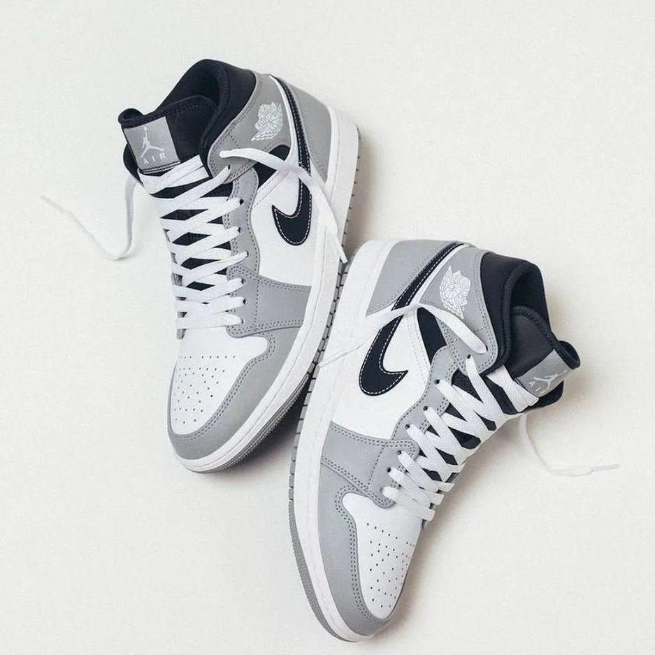 Air Jordan 1 Mid “Light Smoke Grey” 灰白黑 煙灰 554724-078-規格圖6