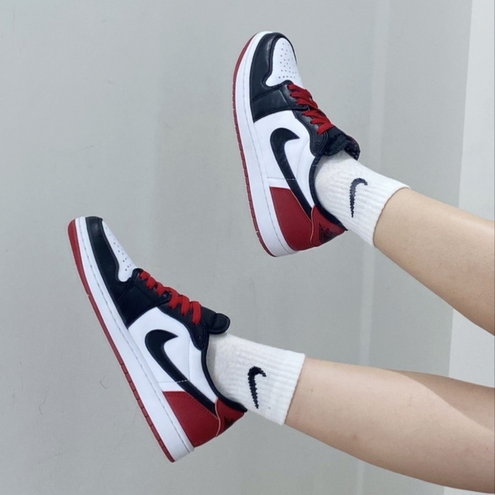 Air Jordan 1 Low OG Black Toe 黑紅 黑白 黑腳趾 CZ0790-106-細節圖5