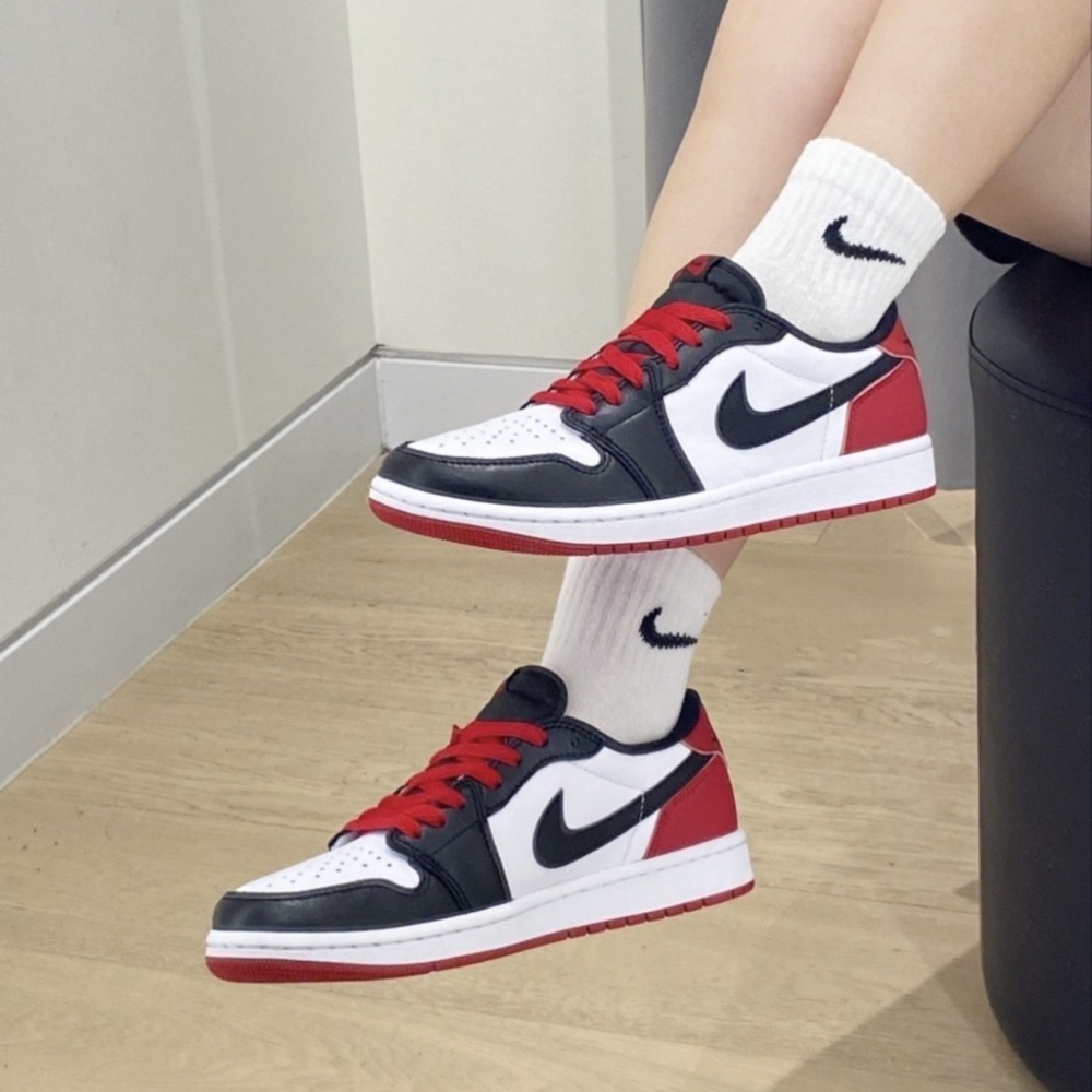 Air Jordan 1 Low OG Black Toe 黑紅 黑白 黑腳趾 CZ0790-106-細節圖6