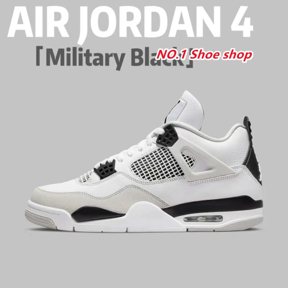 Air Jordan 4 Retro Military Black 灰白黑 水泥白 籃球鞋 DH6927-111-細節圖4