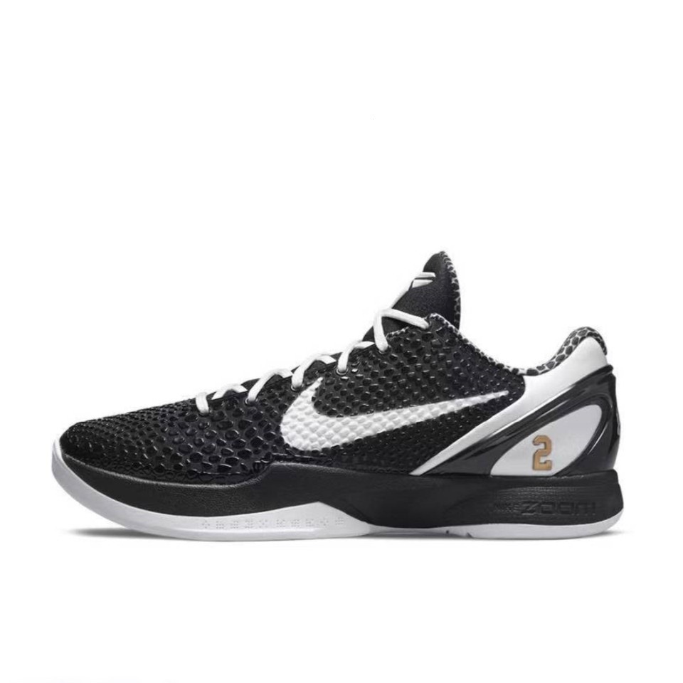 NIKE Kobe 6 Protro 黑白 ZK6 GiGi 曼巴基金會  男子實戰籃球鞋 CW2190-002-細節圖2