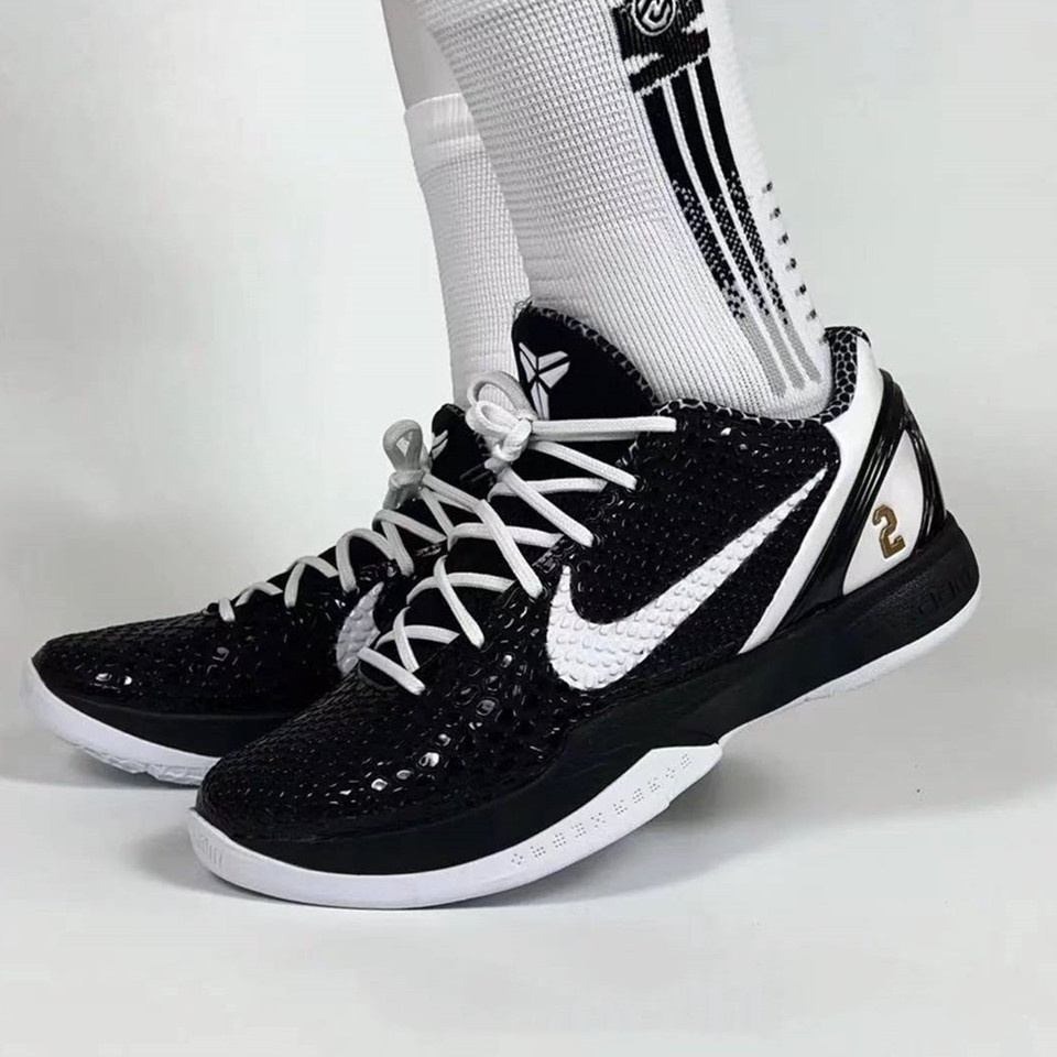 NIKE Kobe 6 Protro 黑白 ZK6 GiGi 曼巴基金會  男子實戰籃球鞋 CW2190-002-細節圖5