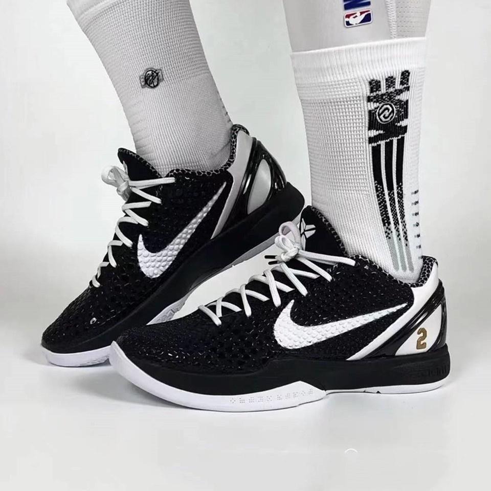 NIKE Kobe 6 Protro 黑白 ZK6 GiGi 曼巴基金會  男子實戰籃球鞋 CW2190-002-細節圖6