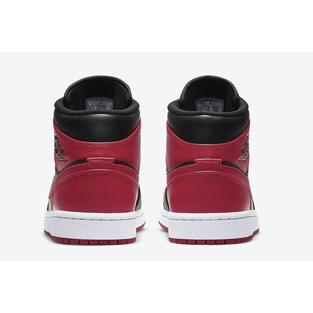 Air Jordan 1 Mid Bred 554724-074 AJ1 黑紅 禁穿 湘北配色-細節圖6