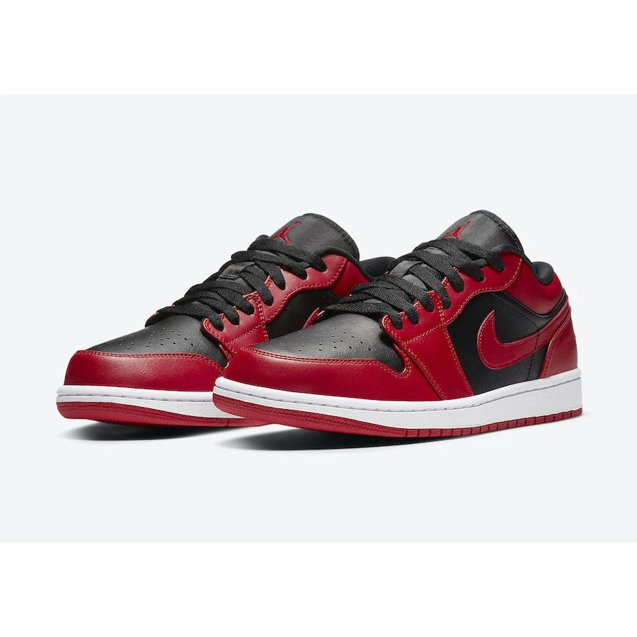 Air Jordan 1 Low Varsity Red 553558-606 AJ1 低筒 黑紅 反轉黑紅-細節圖2