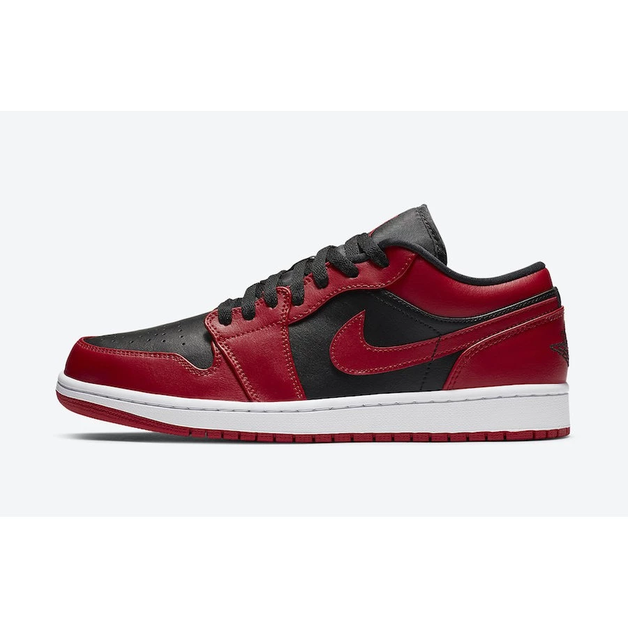 Air Jordan 1 Low Varsity Red 553558-606 AJ1 低筒 黑紅 反轉黑紅-細節圖3