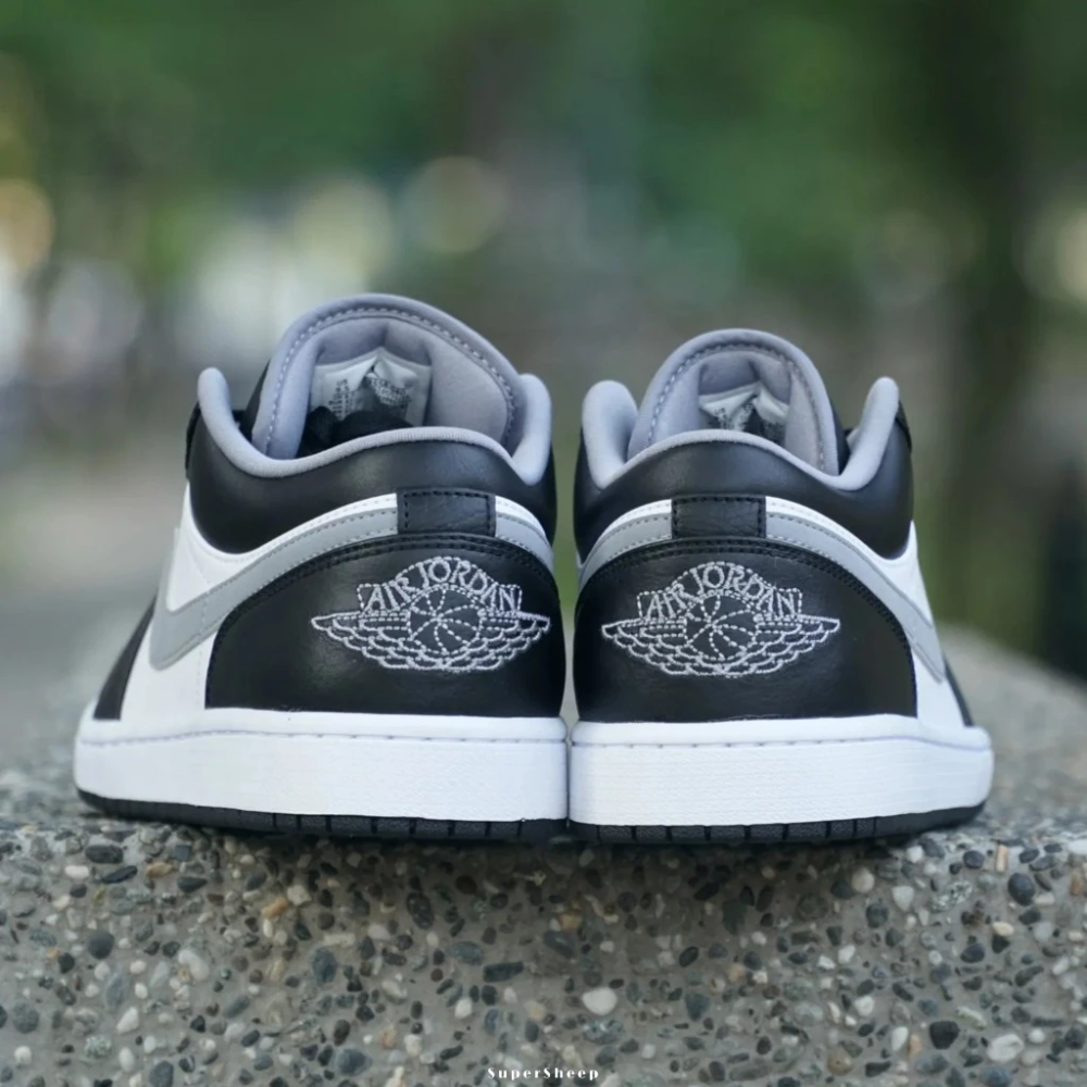 Air Jordan 1 Low 休閒鞋 復古 男鞋 影子 黑 灰553558-040-細節圖4