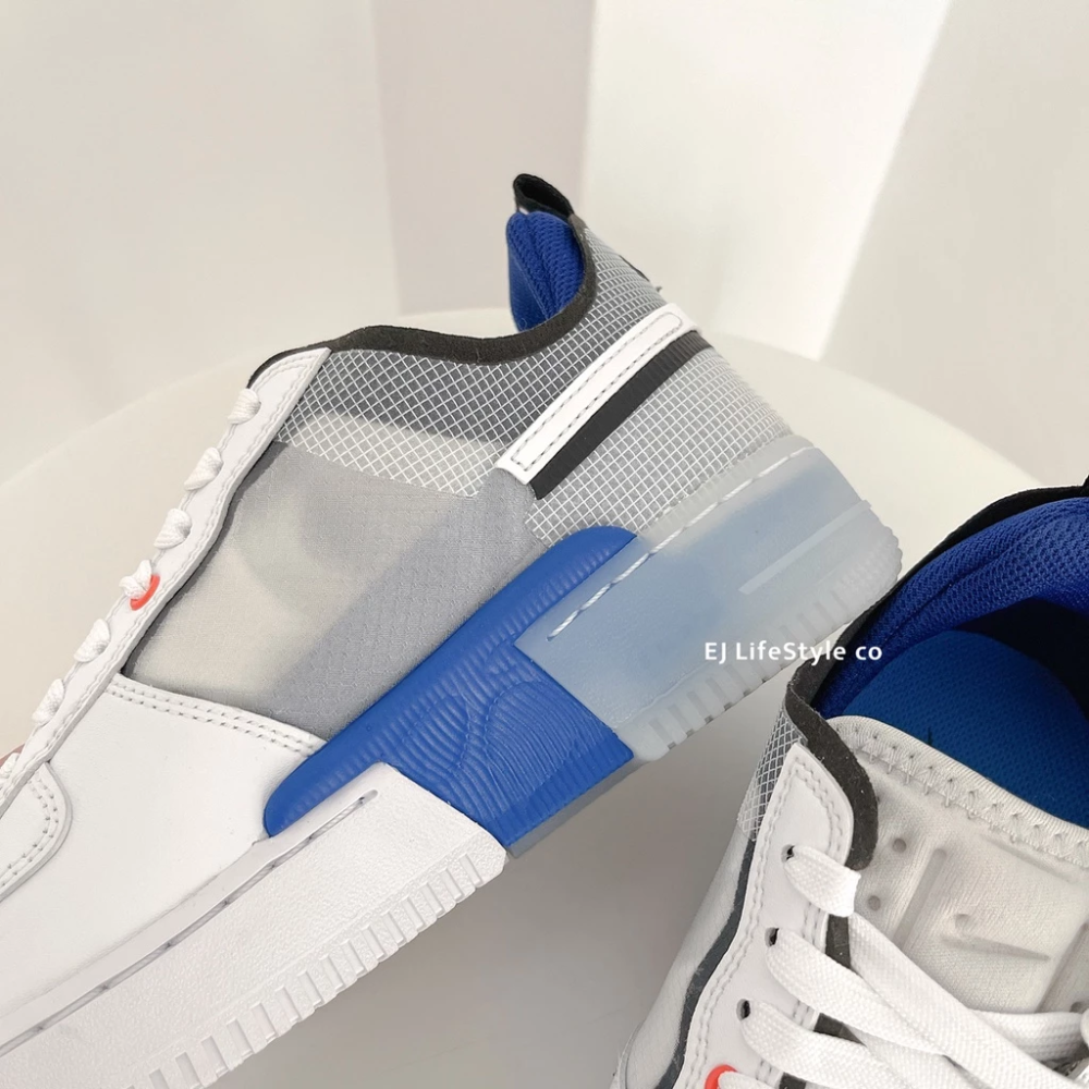 NIKE AIR FORCE 1 REACT AF1 拼接 寶藍 藍 白 DH7615-101-細節圖8