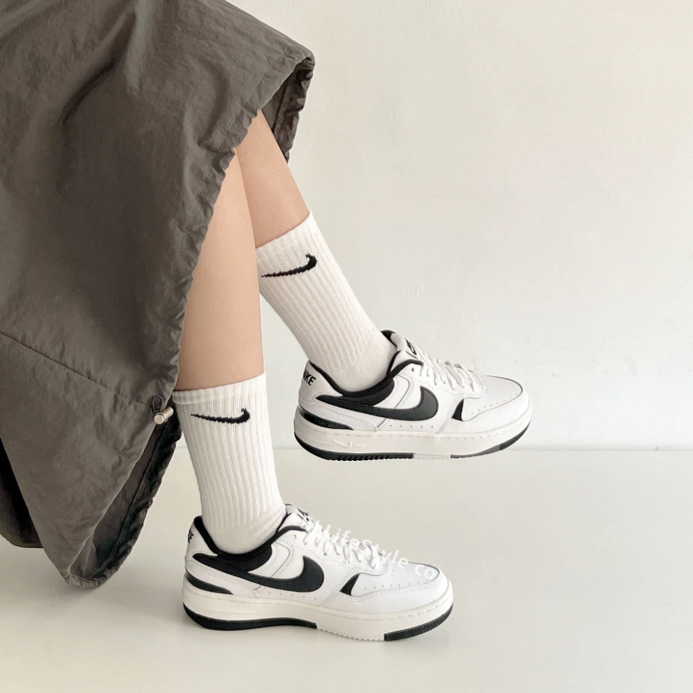 NIKE GAMMA FORCE 厚底增高 米白 黑白 灰綠 運動 DX9176-103 100-細節圖7