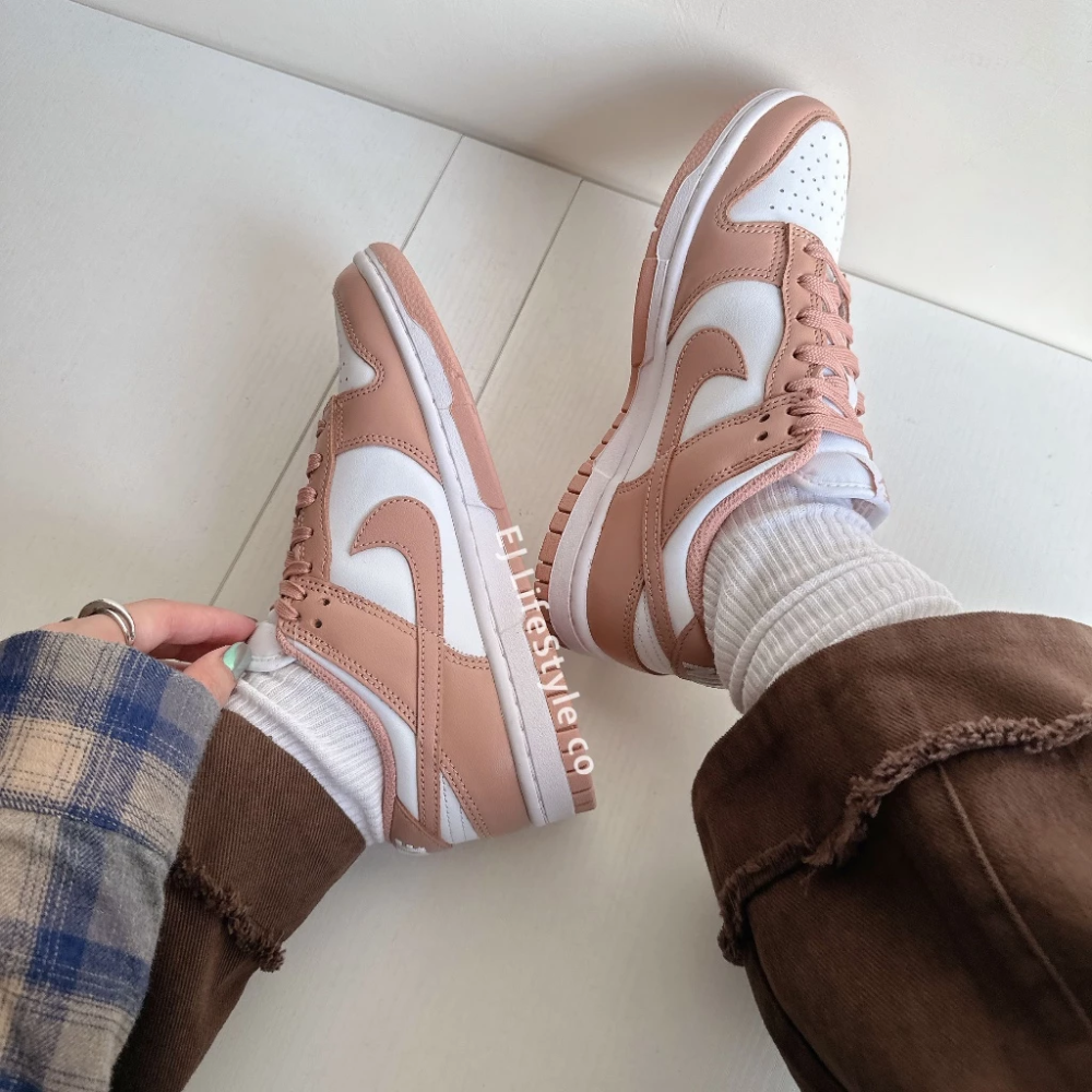 NIKE DUNK LOW 玫瑰粉 粉白 女鞋 DD1503-118-細節圖2